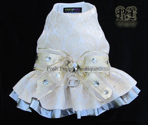 Couture Hanna Silver Dog Harness Dress