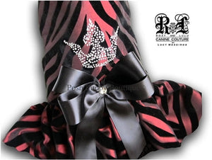 Couture Magenta Blossom Dog Harness Dress - Posh Puppy Boutique