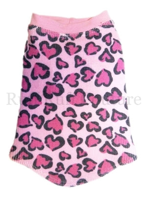 Tattoo Hearts Pink Thermal Tee - Posh Puppy Boutique