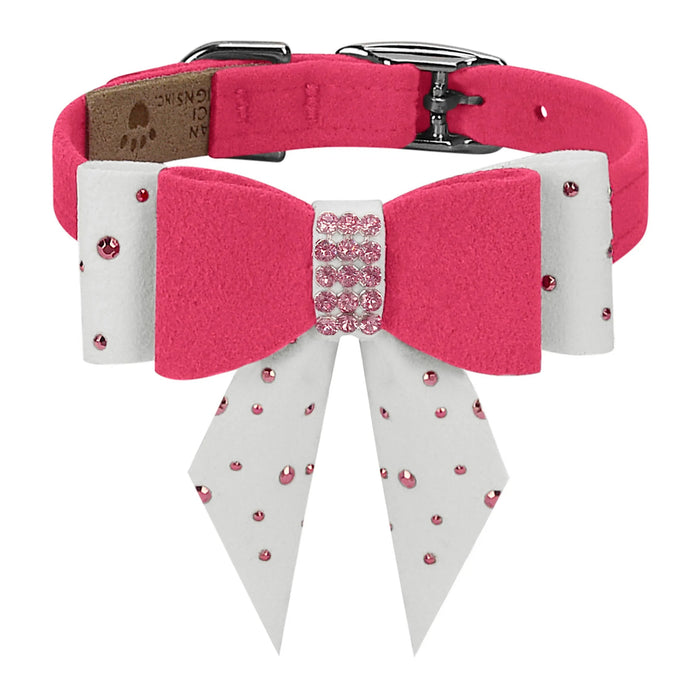 Susan Lanci Pink is Love Double Tail Bow Collar