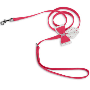 Susan Lanci Pink is Love Double Tail Bow Leash