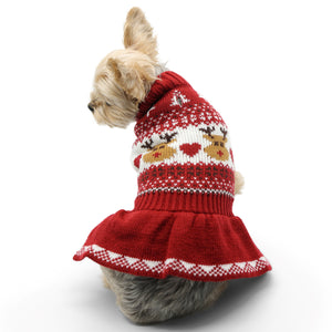 Reindeer Fair Isle Sweater Dress