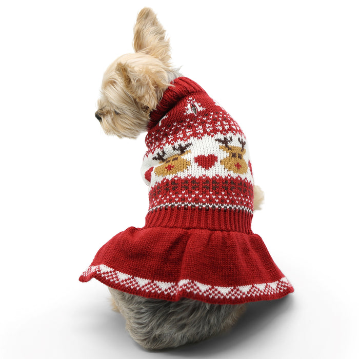 Reindeer Fair Isle Sweater Dress