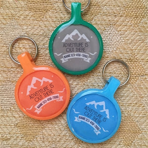 Adventure Is Out There Ecoplastic Custom Pet ID Tag - Posh Puppy Boutique