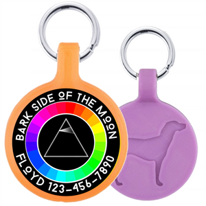 Bark Side of the Moon Pink Floyd Custom Pet ID Tag - Posh Puppy Boutique