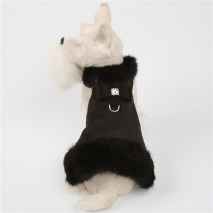 Susan Lanci Big Bow Fur Coat-Black with Black Mink - Posh Puppy Boutique