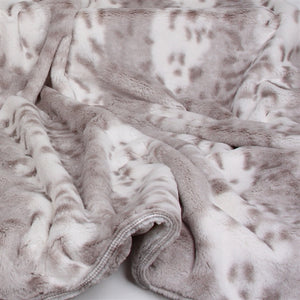 Susan Lanci Platinum Snow Leopard Blanket - Posh Puppy Boutique
