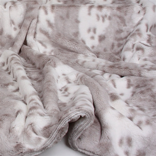 Susan Lanci Platinum Snow Leopard Blanket