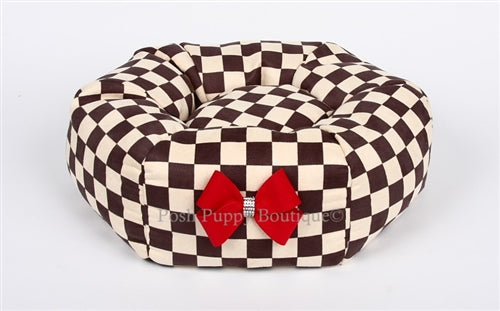 Susan Lanci Windsor Check Collection Bed - Red Nouveau Bow