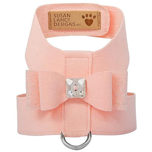 Susan Lanci Crystal Stellar Big Bow Tinkie Harness in Puppy Pink