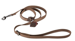 Susan Lanci Chocolate Glen Houndtooth Nouveau Bow Tinkie Harness - Posh Puppy Boutique