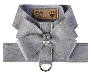 Susan Lanci Platinum Glitzerati Nouveau Bow Tinkie Harness - Posh Puppy Boutique