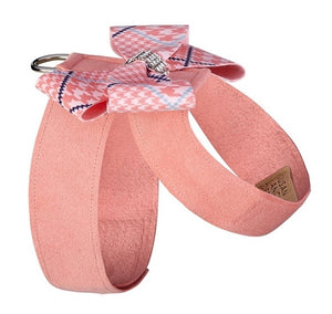Susan Lanci Peaches N' Cream Glen Houndsooth Tinkie Harness with Nouveau Bow - Posh Puppy Boutique