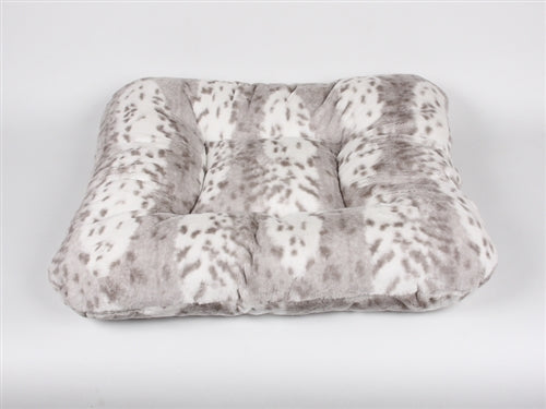 Susan Lanci Platinum Snow Leopard Bed - Square