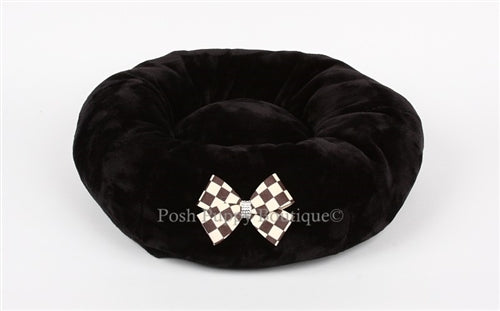 Susan Lanci Windsor Check Collection Bed - Black Spa - Windsor Check Nouveau Bow