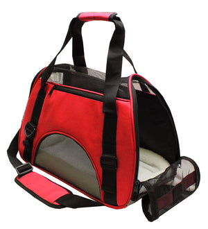 Soft-Sided Pet Carrier in Red