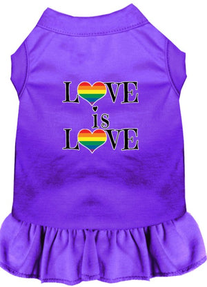 Love is Love Screen Print Dog Dress in Many Colors