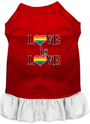 Love is Love Screen Print Dog Dress in Many Colors