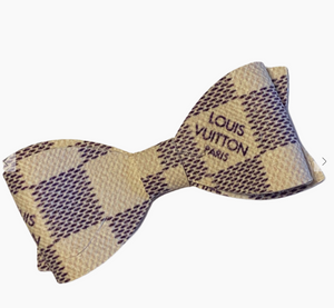 Spring/Summer LV Leather Bows in Checker