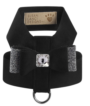 Susan Lanci Crystal Stellar Big Bow Tinkie Harness in Black