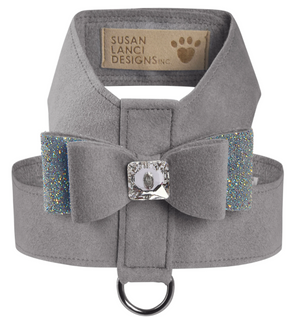 Susan Lanci AB Crystal Stellar Big Bow Tinkie Harness in Platinum