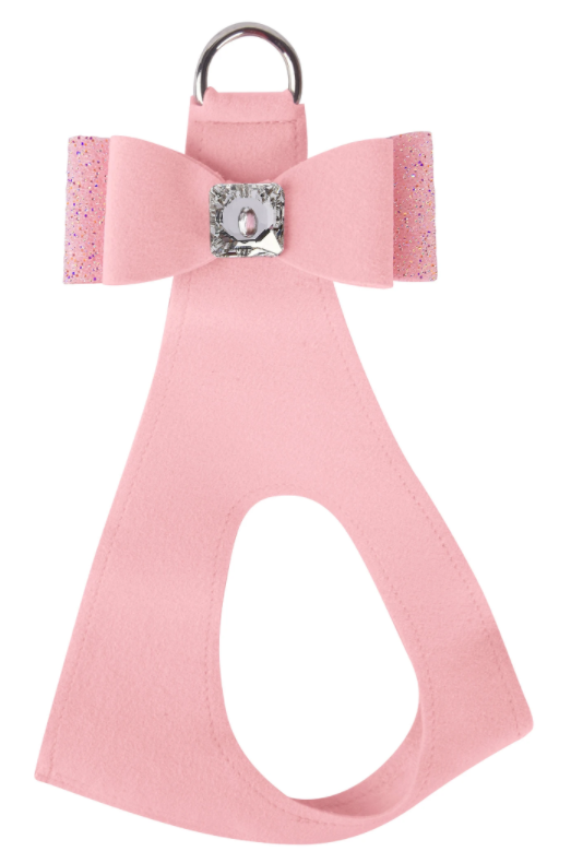 Susan Lanci AB Crystal Stellar Big Bow Step in Harness in Puppy Pink