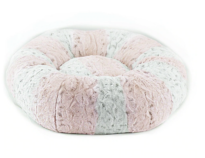 Susan Lanci Pink Soft Snow Leopard Bed