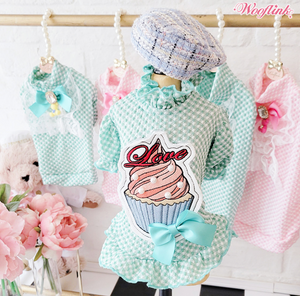 Wooflink You Are My Cupcake Dress - Green