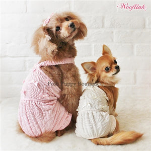 Wooflink My Favorite Day All-In-One Outfit- Cream - Posh Puppy Boutique