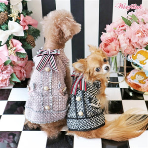 Wooflink Tweed Dress - Black - Posh Puppy Boutique