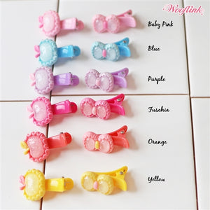 Wooflink Apple & Bow Hair Clip in Many Colors - Posh Puppy Boutique