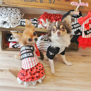 Wooflink Polka Polka Skirt - Red - Posh Puppy Boutique