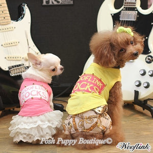Wooflink Rocks Top - Pink - Posh Puppy Boutique