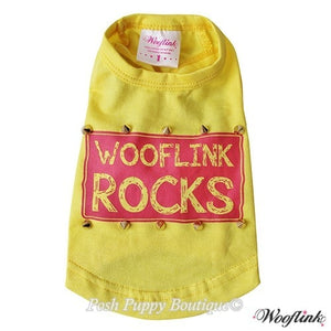 Wooflink Rocks Top - Yellow - Posh Puppy Boutique