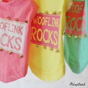Wooflink Rocks Top - Yellow - Posh Puppy Boutique