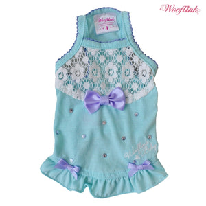 Wooflink My Baby Girl Sleeveless Top in Blue - Posh Puppy Boutique