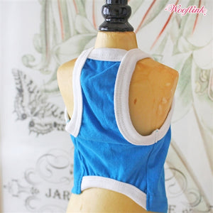 Wooflink Pina Colada Top in Blue - Posh Puppy Boutique