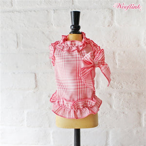 Wooflink Gingham Blouse - Pink - Posh Puppy Boutique
