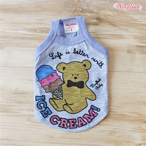 Wooflink Life Is Better With Ice Cream Top - Blue - Posh Puppy Boutique
