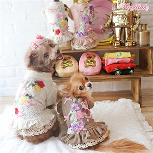 Wooflink Just Lovely Dress - White - Posh Puppy Boutique