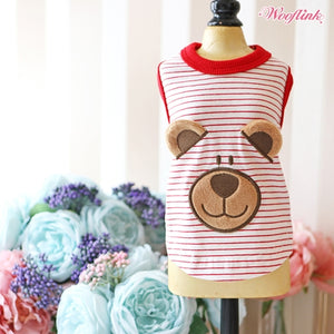 Wooflink Hey Bear Sleeveless Top in Red - Posh Puppy Boutique