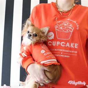 Wooflink Cupcake Sweatshirt Red - Posh Puppy Boutique