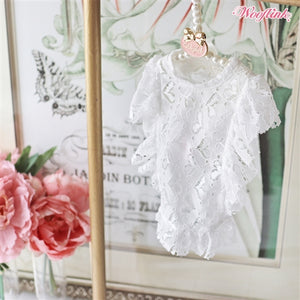 Perfect Spring Blouse in White - Posh Puppy Boutique