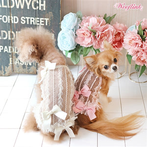 Wooflink Vintage Summer Mini Dress in Pink - Posh Puppy Boutique