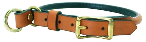 Rolled Leather Combination - Choke Collar - Tan