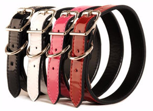 Manhattan Patent Leather Collar - Black - Posh Puppy Boutique