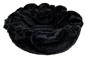 Lily Pod Bed in Black Puma and Lipstick - Posh Puppy Boutique
