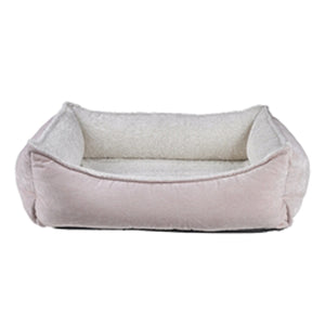 Oslo Ortho Bed Blush Microvelvet - Posh Puppy Boutique