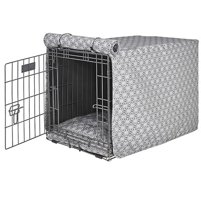 Mercury Micro Jacquard Luxury Crate Cover with Mercury Piping
