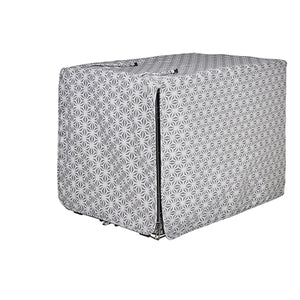 Mercury Micro Jacquard Luxury Crate Cover with Mercury Piping - Posh Puppy Boutique